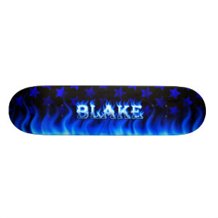 Blake blue fire Skatersollie skateboard. Skateboard