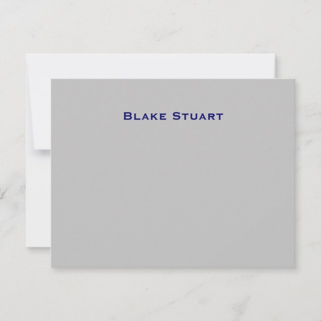 Blake Blue Silver Thank You Card (Front)