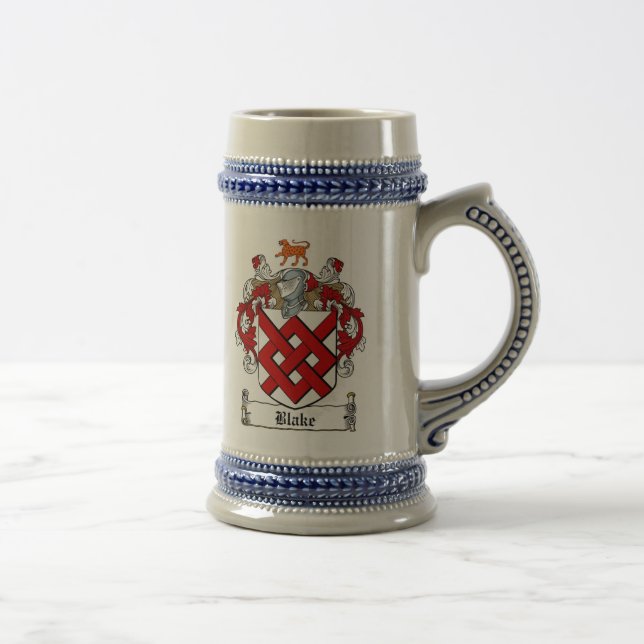 Blake Coat of Arms Stein / Blake Family Crest (Right)