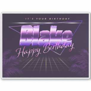 Blake name first name lila retro Sticker birthday
