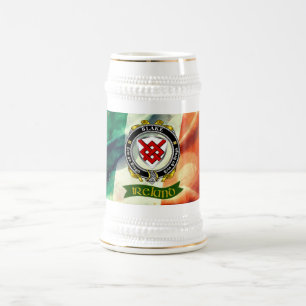 Blake Personalised Irish Badge w/Irish Flag Beer Stein