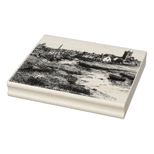 Blakeney, Norfolk, Vintage Sketch Rubber Stamp