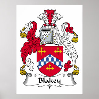 Blakey Family Crest Poster