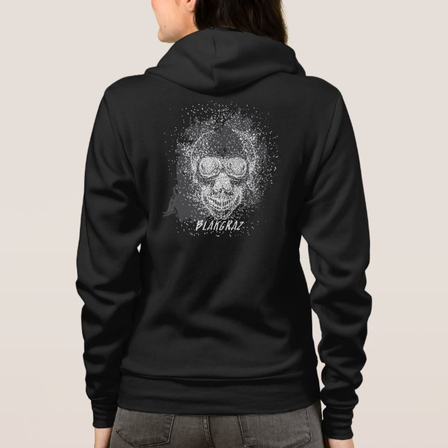 Blakgraz Chaotic Skull T-Shirt Hoodie (Back)