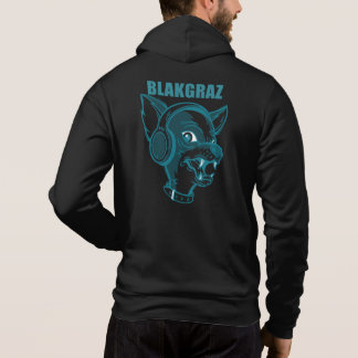 Blakgraz Lucy the Dog with Headphones Hoodie