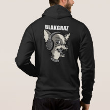 Blakgraz Lucy the Dog with Headphones Hoodie