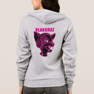Blakgraz Lucy the Dog with Headphones T-Shirt Hoodie