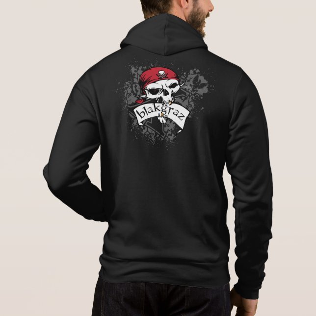 Blakgraz Pirate Skull Hoodie (Back)
