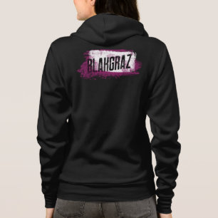 Blakgraz Purple & White Painted Brush T-Shirt Hoodie