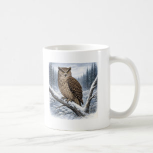 Blakiston’s Fish Owl in Winter Forest – Coffee Mug