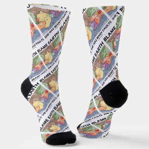 Blame Earth She Has Many Faults Plate Tectonics Socks