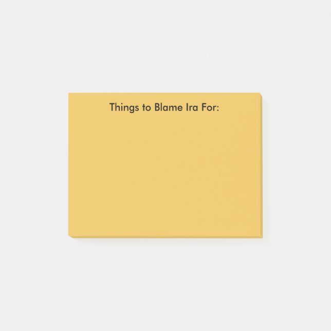 Blame Ira Post-It Notes (Front)