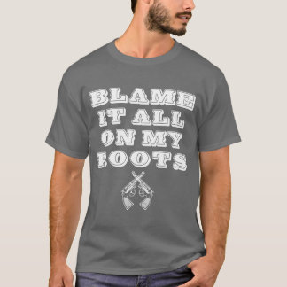 Blame It All On My Roots Country Music Meme Quote T-Shirt