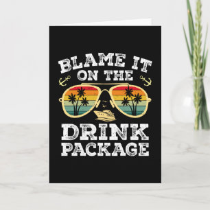 Blame It On The Cruise Package Cruise Cruising Mat Card