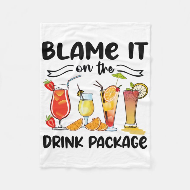 Blame It On The Cruise Package Cruise Cruising Mat Fleece Blanket (Front)