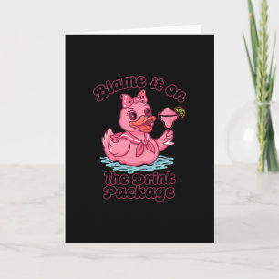 Blame It On The Drink Package Cruise Vacation Drin Card