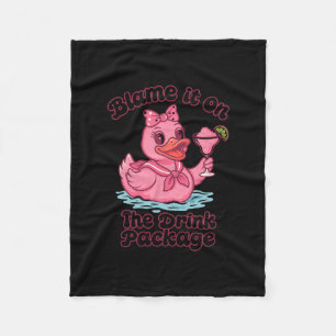 Blame It On The Drink Package Cruise Vacation Drin Fleece Blanket