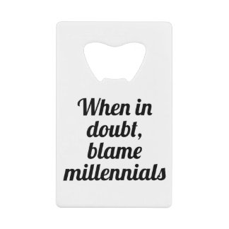 Blame Millennials