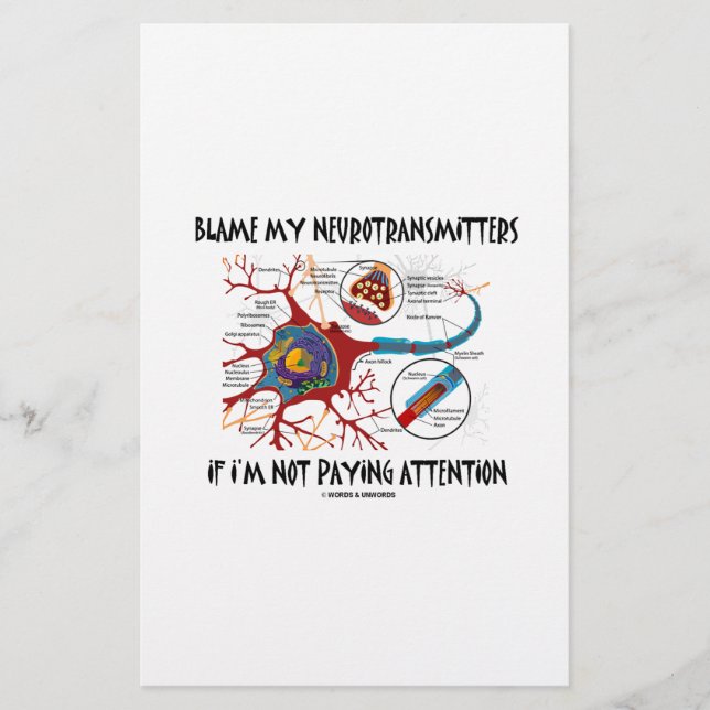 Blame My Neurotransmitters If Not Paying Attention (Front)
