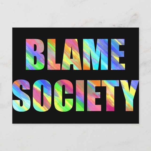 Blame Society Postcard (Front)