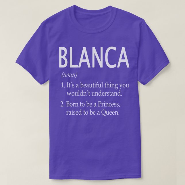 Blanca Name Gift T-Shirt (Design Front)