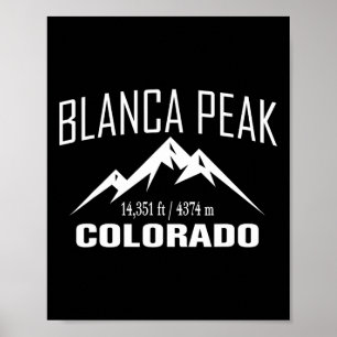 Blanca Peak Colorado Climbing Summit Club Outdoor Poster