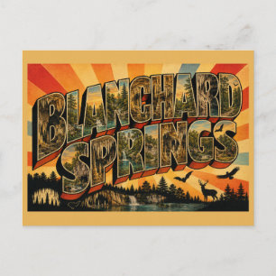 Blanchard Springs Arkansas Living Cave Forest Art Postcard