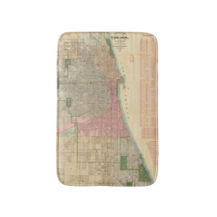 Blanchard's guide map of Chicago Bath Mat