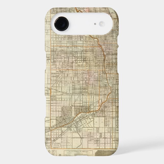 Blanchard's guide map of Chicago Case-Mate iPhone Case (Back)