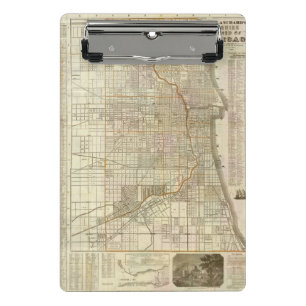 Blanchard's guide map of Chicago Mini Clipboard