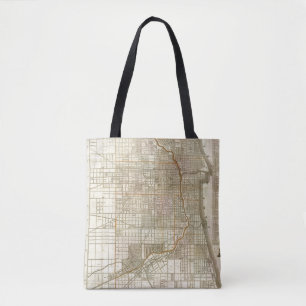 Blanchard's guide map of Chicago Tote Bag