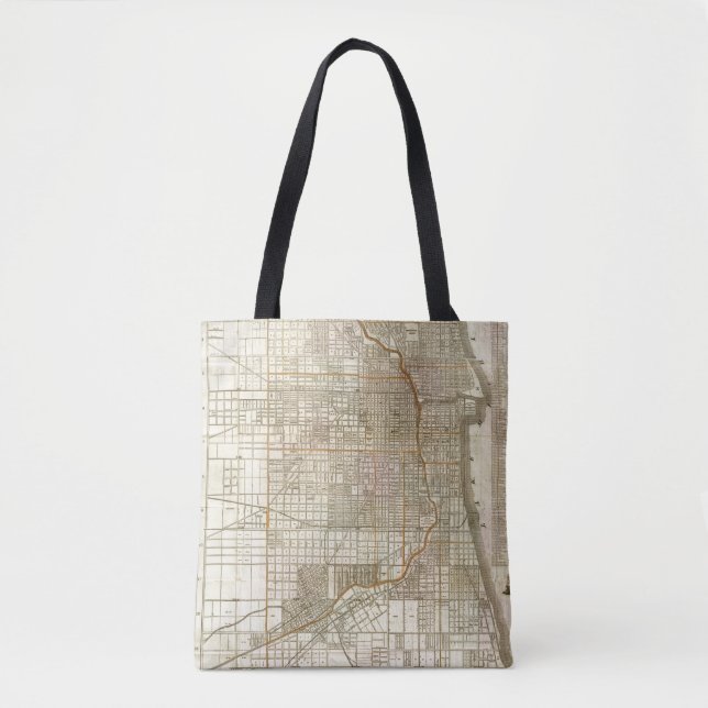 Blanchard's guide map of Chicago Tote Bag (Front)