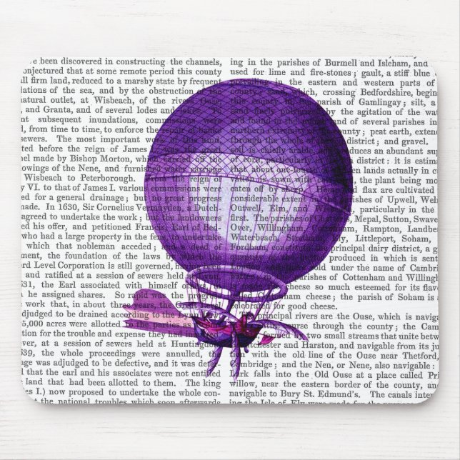 Blanchards Hydrogen (Purple) Hot Air Balloon Mouse Pad (Front)
