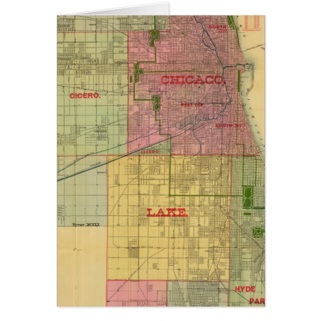 Blanchard's map of Chicago and environs (Front)