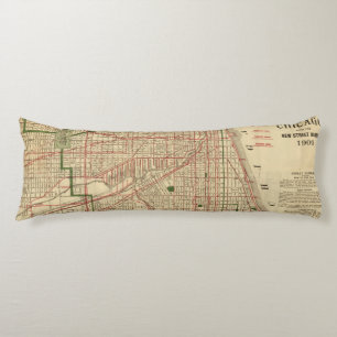 Blanchard's map of Chicago Body Cushion