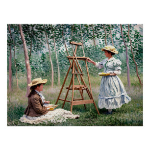 Blanche Hoschedé at Her Easel Poster