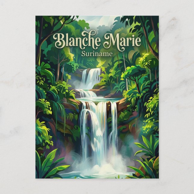 Blanche Marie Falls Suriname Postcard (Front)
