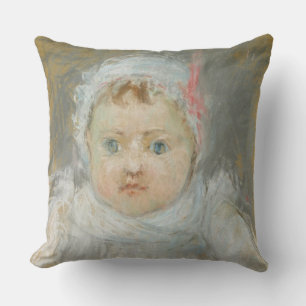 Blanche Pontillon as a Baby, 1872 (pastel on paper Cushion