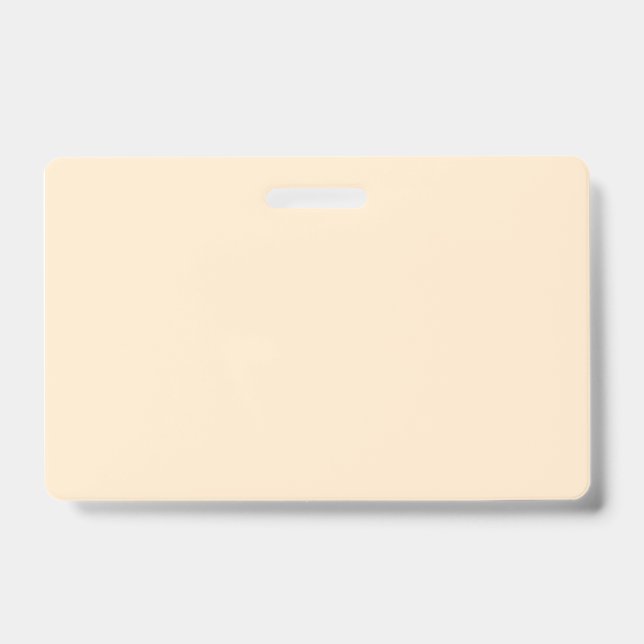 Blanched almond  (solid colour)  ID badge (Front)