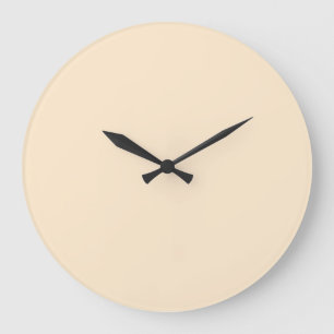 Blanched almond (solid colour) large clock