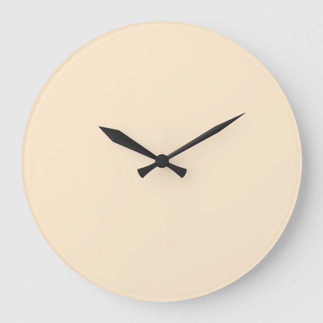 Blanched almond  (solid colour)  large clock (Front)