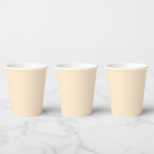 Blanched almond (solid colour) paper cups