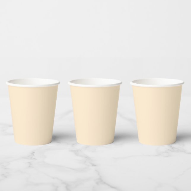 Blanched almond  (solid colour)  paper cups (Multi)