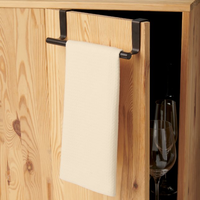 Blanched almond  (solid colour)  tea towel (Thirds Fold)