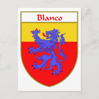 Blanco Coat of Arms/Family Crest Postcard