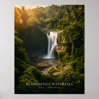 Blangsinga Waterfall Bali Poster