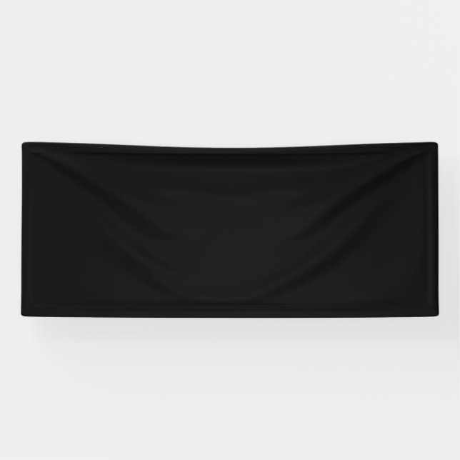 Blank 2.5' x 6' Banner with Solid Black Background (Horizontal)