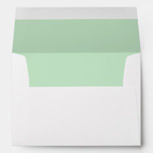 Blank A7 Mint Green Colour Lined White Envelopes