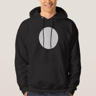 Blank Abstract Printed White Circle  Graphics Hoodie