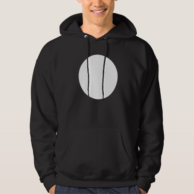 Blank Abstract Printed White Circle  Graphics Hoodie (Front)
